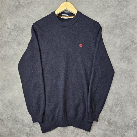 Vintage Timberland Merino Wool Mens Sweater knitted... - Depop