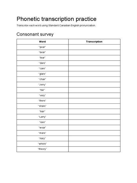 Phonetic Transcription Practice | PDF | Symbols | Philology