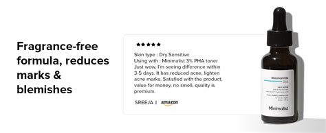 Minimalist Barrier Repair Niacinamide 5% Face Serum for Clear Glowing ...