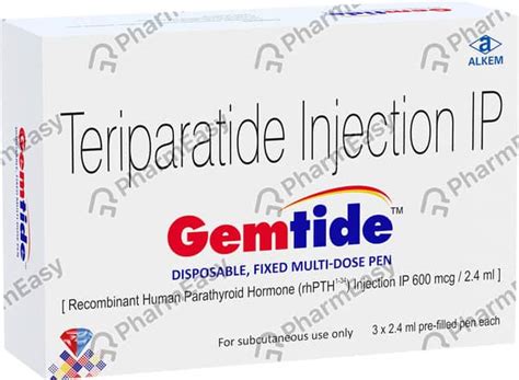 Gemtide 600 MCG/2.4ML Injection (7.2): Uses, Side Effects, Price ...