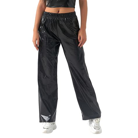GZWYHT Cargo Pants Women,Work Pants,Women's Metallic Shiny Trousers ...
