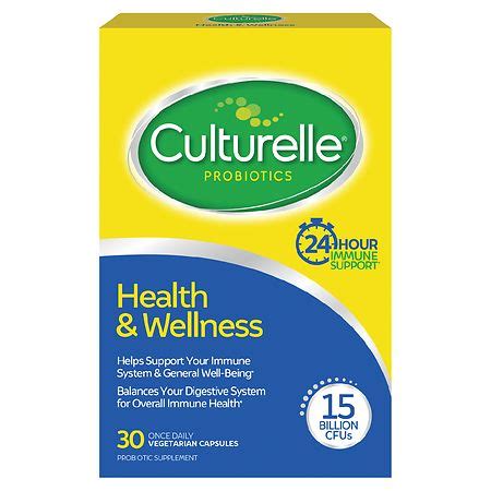 Culturelle Health & Wellness Daily Probiotic Immune Support Capsules ...