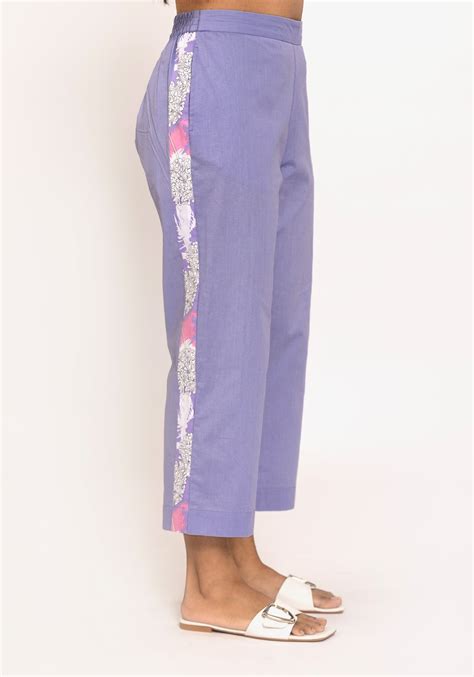 HARROZ SIDE STRIP CULLOTTE PURPLE | Furrl