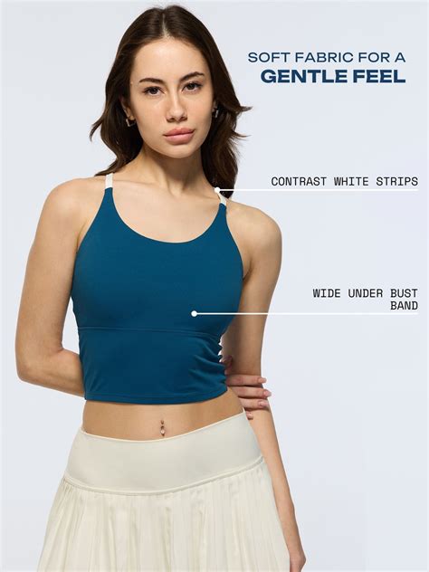 Chic Cross Back Sports Bra in Moscow Blue | Cava Athleisure | Buy Now ...