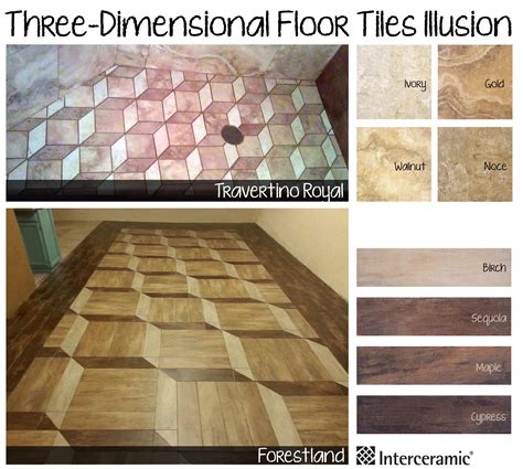 #interceramic Forestland & Travertino Royal 3D Floor Illusion ...