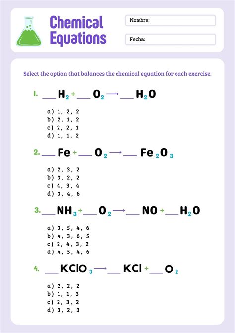 Customize 13+ Balancing Chemical Equations Worksheets Templates Online ...