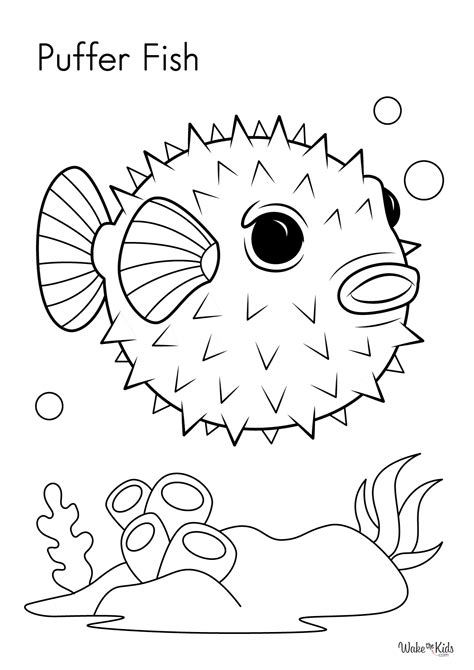 Puffer (Fish) Coloring Pages (Free Printable PDFs) | WakeTheKids