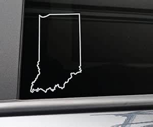 Indiana Vinyl Decal Laptop Car Truck Bumper Window Sticker, 6.25" x 4 ...