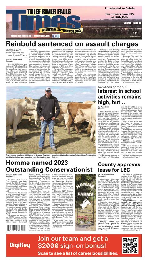 September 20, 2023 | Thief River Falls Times & Northern Watch ...