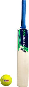 Sportonixx 4 NUMBER CRICKET BAT +LONG LIFE TENNIS ball combo Cricket ...