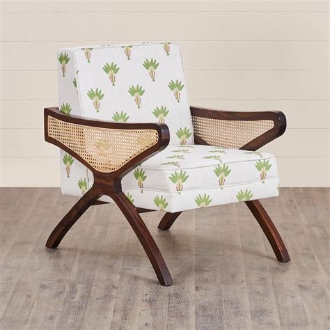 Buy Cane Connection Fabric Accent Chair - White from Home Centre at ...