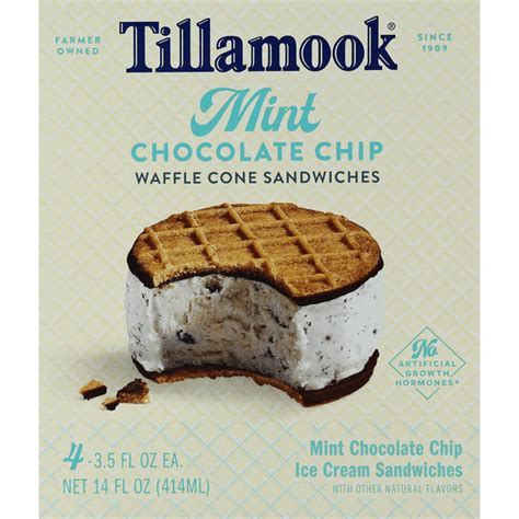 TILLAMOOK Ice Cream Sandwiches, Mint Chocolate Chip (4 each) Delivery ...