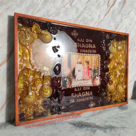 Wedding Varmala & Kaleere Preservation Resin Frame (16x24 Inch ...