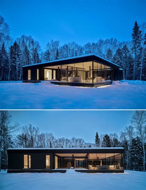Walls Of Glass Allow The Forest Views To Enter This Home - Architecture ...