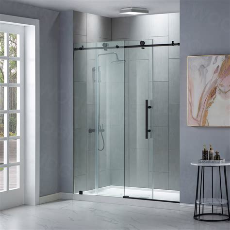 VIGO Winslow Frameless Sliding Door Shower Enclosure, 46% OFF