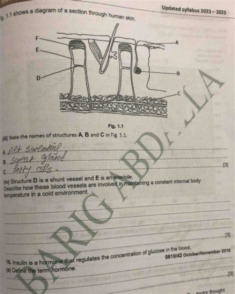 Solved: Updated syllabus 2023-2025 Fg. 1.1 shows a diagram of a section ...