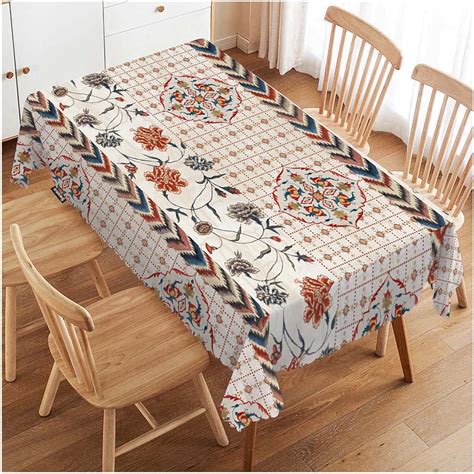 Amazon.com: Swono Mexican Floral Rectangular Tablecloth Ethnic ...