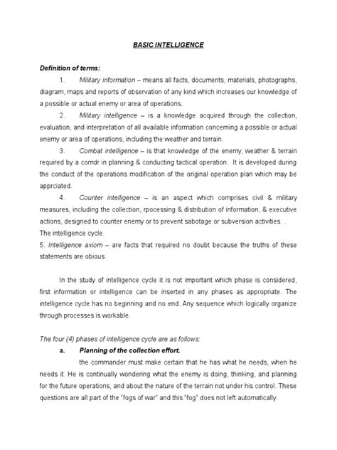 Image result for Basic Principles of Intelligence Operations