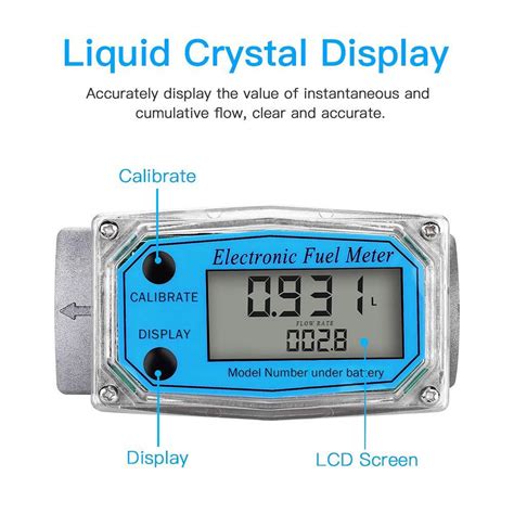 Buy Digital Turbine Flow Meter,1″ Digital LCD Display with NPT Counter ...