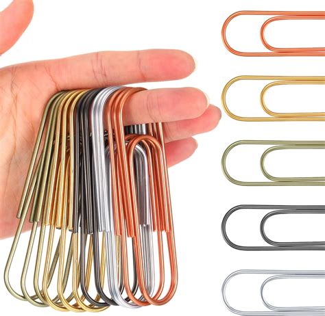 Amazon.com : BronaGrand 4 Inch Extra Large Paper Clips Vinyl Coated, 25 ...