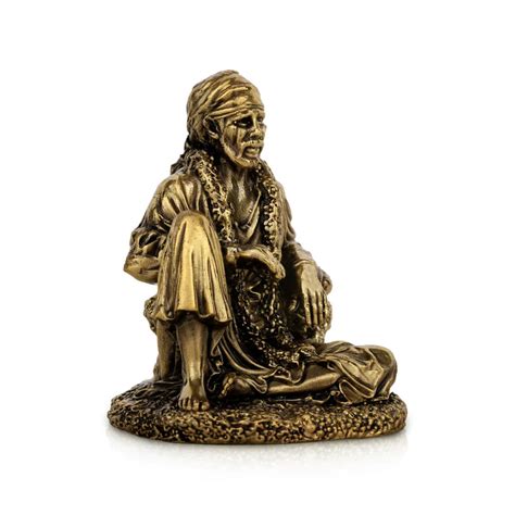 Sai Baba Sitting Sculpture | Brass Saibaba Statue | God Idols