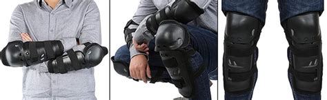 ABOUT SPACE Adjustable Riding Gloves Knee Shin Elbow Guard Set