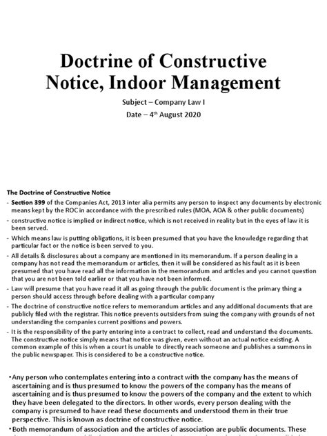 Constructive Notice in General 的图像结果