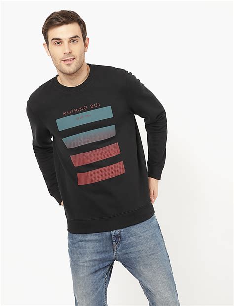 Buy Cotton Chest Print Sweatshirt at Marks & Spencer