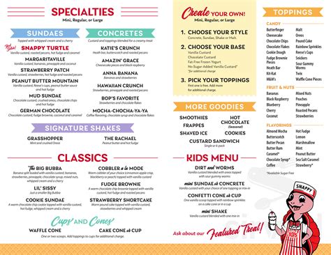 Bop's Frozen Custard menu in D'Iberville, Mississippi, USA