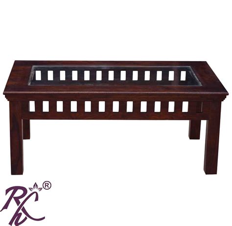 Solid Wood Kubera Center Table Without Shelf - RAJ HANDICRAFT