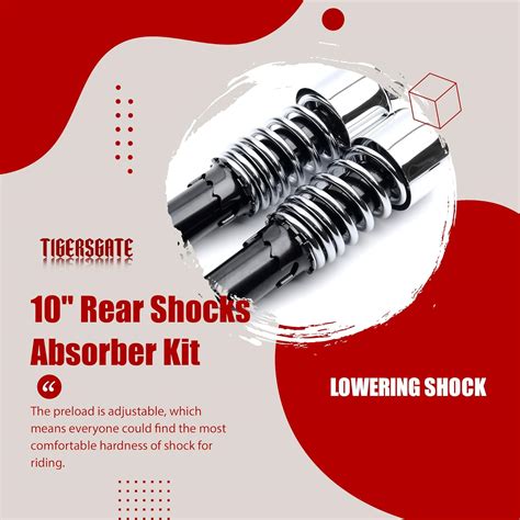 Buy TIGERSGSTE 10 रियर शॉक्स अवशोषक किट प्रीलोड एडजस्टेबल संगत 1980 ...