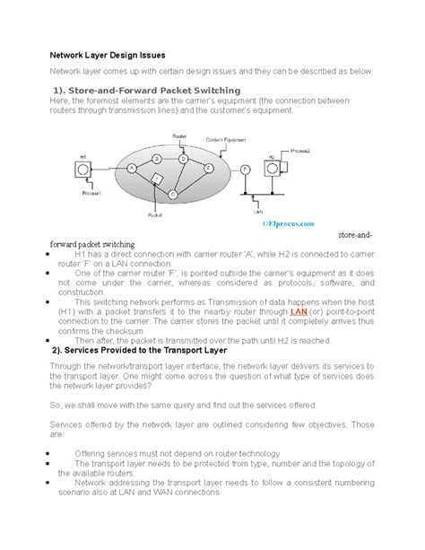 4th unit CN - cn unit 4 - Network Layer Design Issues Network layer ...