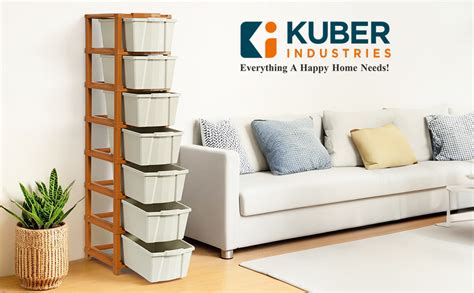 Kuber Industries 7-Layer & 57 Ltr Plastic Drawer Storage Organiser ...