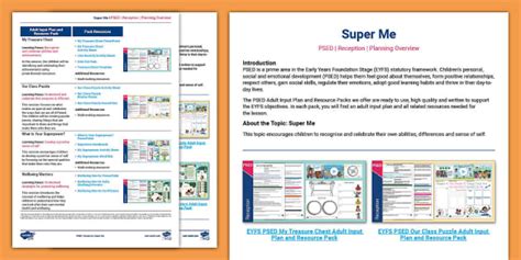 PSED Super Me Reception Planning Overview