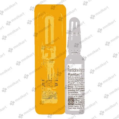 RANTAC INJECTION 2 ML 5'S Price, Uses, Side Effects & Substitutes | Medkart