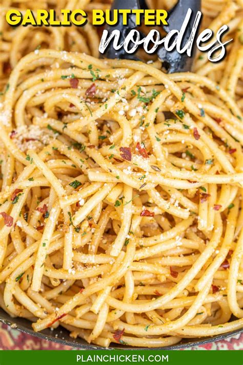 Garlic Butter Noodles - Plain Chicken