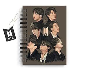 DI-KRAFT Unruled Paper BTS Theme Graphic Printed Spiral Wire Bound ...