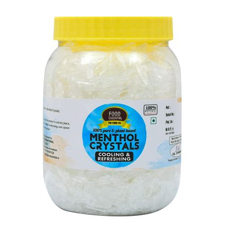 Food Essential Menthol Crystals, 100 gm. [100% Pure, Plant-Based ...