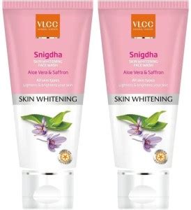 VLCC Snigdha Skin Whitening Aloe Vera & Saffron Premium Facewash Combo ...