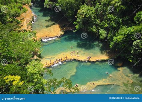 Semuc Champey, Lanquin, Guatemala, Central America Stock Image - Image ...
