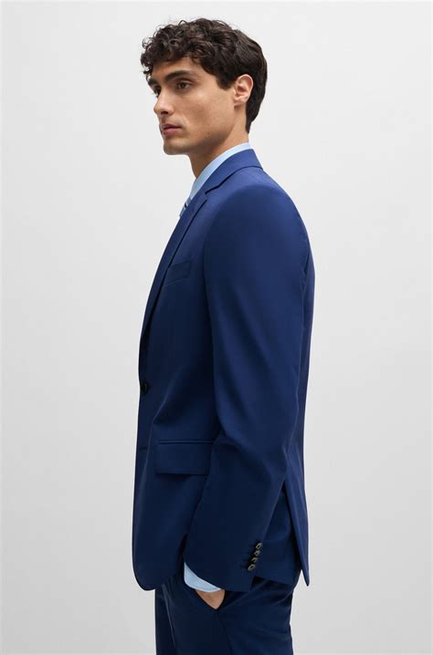 BOSS - Slim-fit suit jacket in stretch virgin wool