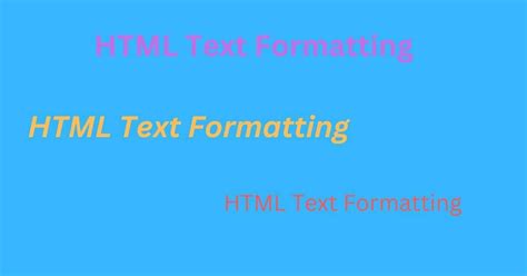 Image result for HTML Text Formatting Examples