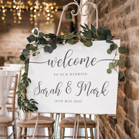 Classic Script Welcome to Our Wedding Sign – Weddings by Lumi