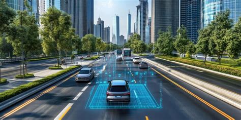 A vision of a smart city with autonomous vehicles navigating seamlessly ...