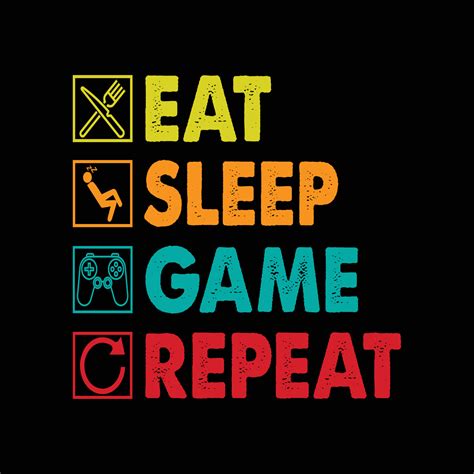 Eat Sleep Game Repeat Svg Gaming Svg Gamer Svg Video - vrogue.co