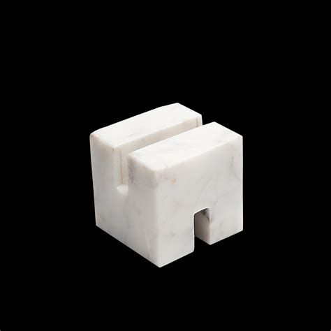 Opulent Homes White Pearl Cube Shape Paper Weight