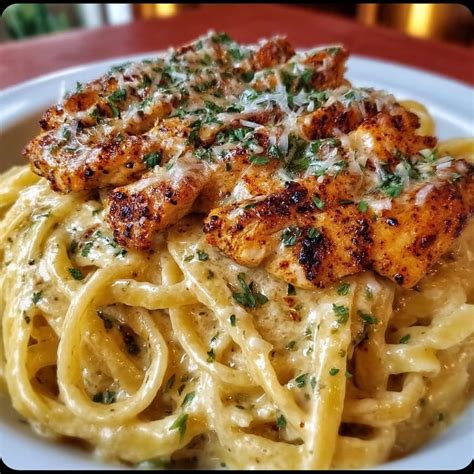 Savory Cajun Chicken over Creamy Parmesan Linguine