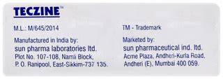 Teczine Tablet: Uses, Side Effects, Price & Substitutes | Upto 20% Off*