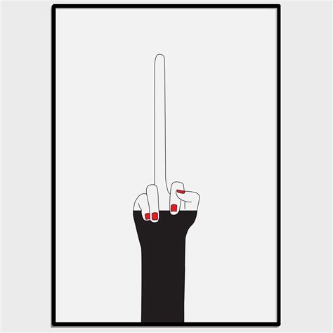 LONG MIDDLE FINGER ART PRINT | Pikkii | Reviews on Judge.me