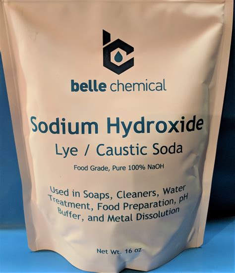 Sodium Hydroxide - Pure - Food Grade (Caustic Soda, Lye) (1 pound ...